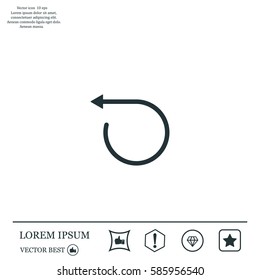 rotation arrows in a circle web icon. vector design