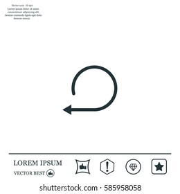 rotation arrows in a circle web icon. vector design