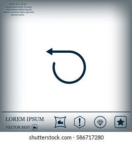 rotation arrows in a circle web icon. vector design