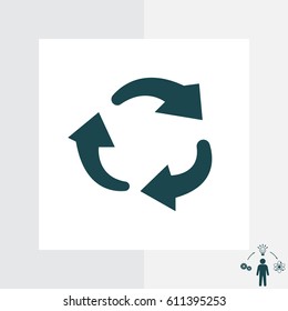 rotation arrows in a circle web icon. vector design