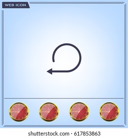 rotation arrows in a circle web icon. vector design
