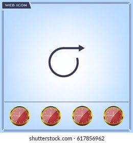 rotation arrows in a circle web icon. vector design