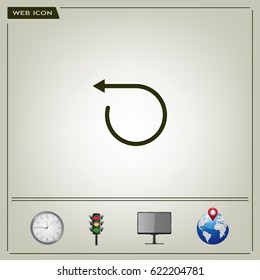 rotation arrows in a circle web icon. vector design