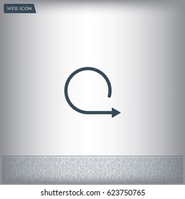 rotation arrows in a circle web icon. vector design