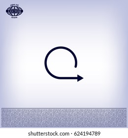 rotation arrows in a circle web icon. vector design