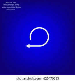 rotation arrows in a circle web icon. vector design