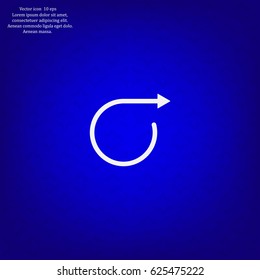 rotation arrows in a circle web icon. vector design