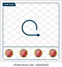 rotation arrows in a circle web icon. vector design