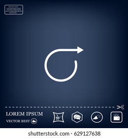 rotation arrows in a circle web icon. vector design