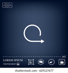 rotation arrows in a circle web icon. vector design