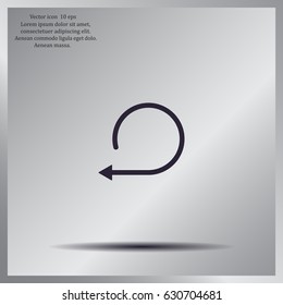 rotation arrows in a circle web icon. vector design