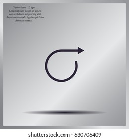 rotation arrows in a circle web icon. vector design