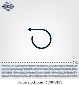 rotation arrows in a circle web icon. vector design