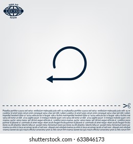 rotation arrows in a circle web icon. vector design