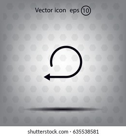 rotation arrows in a circle web icon. vector design