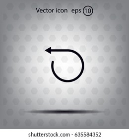 rotation arrows in a circle web icon. vector design