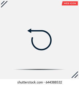 rotation arrows in a circle web icon. vector design