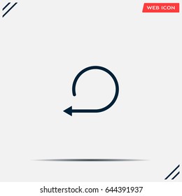rotation arrows in a circle web icon. vector design