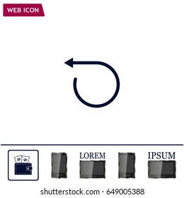 rotation arrows in a circle web icon. vector design
