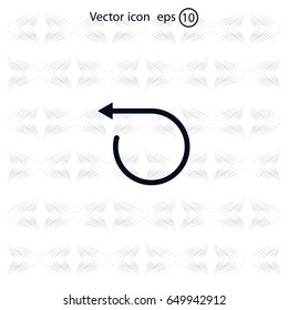 rotation arrows in a circle web icon. vector design