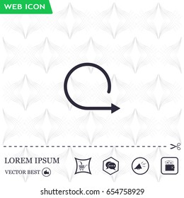 rotation arrows in a circle web icon. vector design