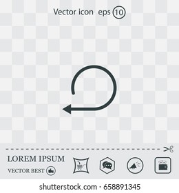 rotation arrows in a circle web icon. vector design