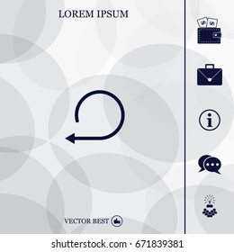 rotation arrows in a circle web icon. vector design
