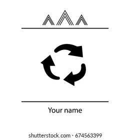 rotation arrows in a circle web icon. vector design