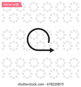 rotation arrows in a circle web icon. vector design
