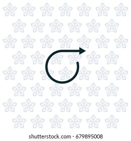 rotation arrows in a circle web icon. vector design