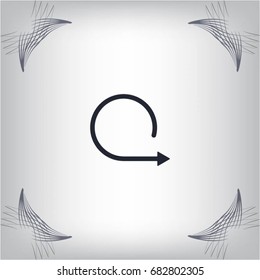 rotation arrows in a circle web icon. vector design