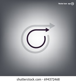 rotation arrows in a circle web icon. vector design
