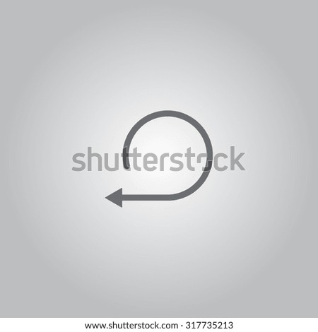 rotation arrows in a circle web icon. vector design