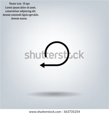 rotation arrows in a circle web icon. vector design