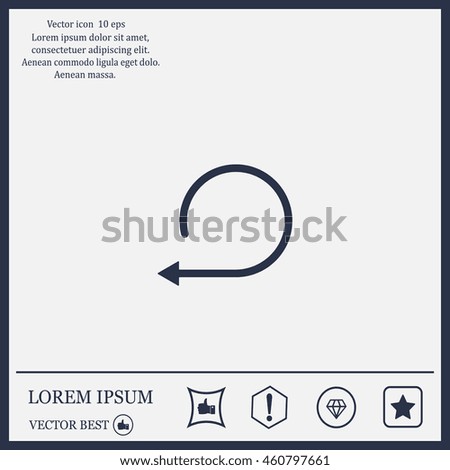 rotation arrows in a circle web icon. vector design