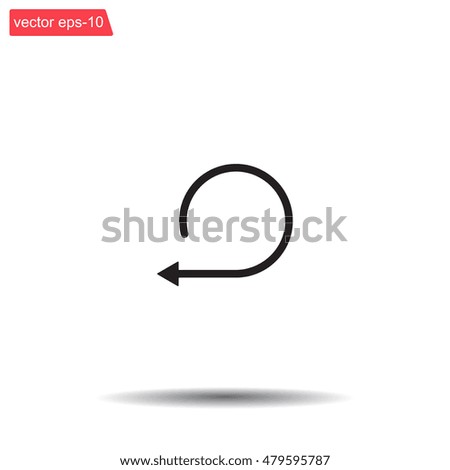 rotation arrows in a circle web icon. vector design