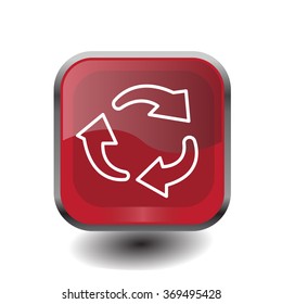 rotation arrows in a circle web line icon. vector design