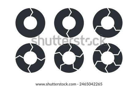 Rotation arrows in circular motion. Circle arrow combinations. Set of circular infographics. Graphic diagram. Design element. Vector illustration isolated on white background.