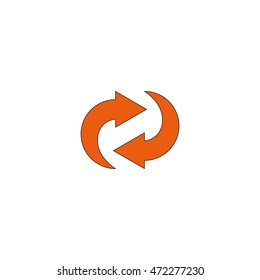 Symbol Bidirectional Arrows Data Transfer Stock Vector (Royalty Free ...