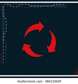 Rotation arrows icon.