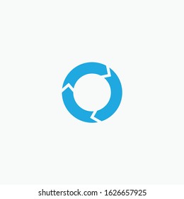 Rotation arrows icon. Circled cursor web recycling progress buttons