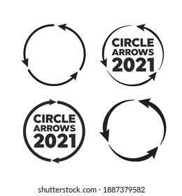 Rotation arrows icon. Circled cursor web recycling progress buttons 