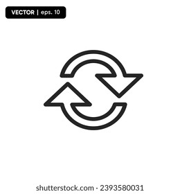 Rotation arrows icon design vector eps 10
