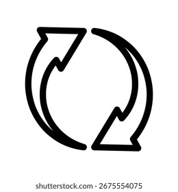 Vector de diseño de icono de flechas de rotación 
