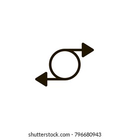 rotation arrows icon. sign design