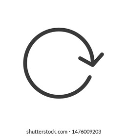 Rotation arrows icon template color editable. Rotation arrows symbol vector sign isolated on white background.