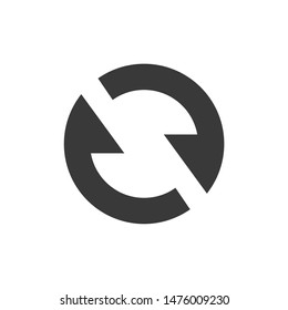 Rotation arrows icon template color editable. Rotation arrows symbol vector sign isolated on white background.