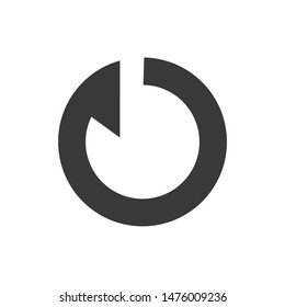 Rotation arrows icon template color editable. Rotation arrows symbol vector sign isolated on white background.