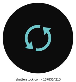 Rotation arrows icon template color editable. Rotation arrows symbol vector sign isolated on white background.