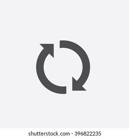 Rotation Arrows Icon Vector. 